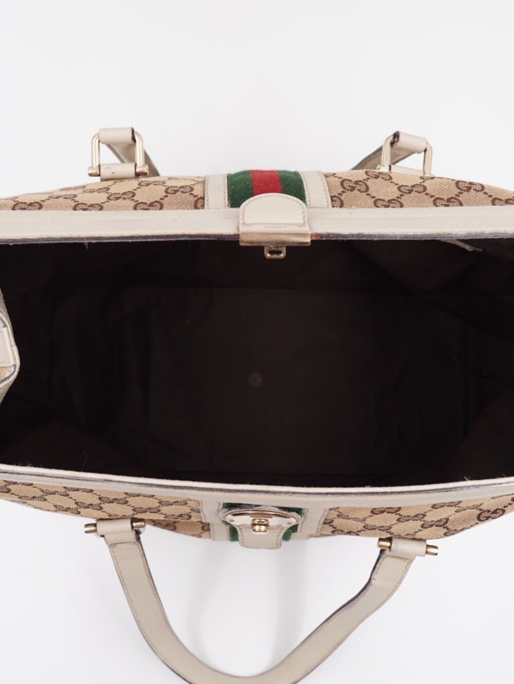 CJ62 ❤️ Gucci GG Canvas Treasure Boston bag - Picture 12 of 13